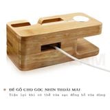  Giá đỡ để điện thoại và đồng hồ thông minh bằng gỗ tre -dc4797 