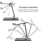  Giá Đỡ Để Bàn Điện Thoại Di Động, Máy Tính Bảng, Ipad Hợp Kim Nhôm Cao Cấp Hai Trục Xoay 180 Độ -dc4716 