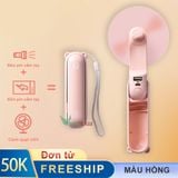  Quạt mini Quạt Cầm Tay Đa Năng 3 Trong 1 Quạt Kiêm Đèn Pin và Sạc Dự Phòng Có Thể Gấp Gọn Pin Cực Trâu 2000mAh -dc4036 