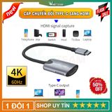  Card chuyển đổi Capture Hdmi To Type C 4k 60hz Thunderbolt 3 Type C Hdmi cho laptop táo,dùng livestream -dc4712 