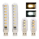  Thanh đèn LED mini 3 bóng, 8 bóng siêu sáng cổng cắm USB thích hợp để bàn học, đọc sách đầu giường 