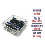  Bộ Hub Chia USB 4 Cổng 3.0 trong suốt 5Gbps -dc5037 