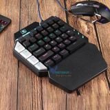  Bàn phím cơ 1 tay Technology K109 LED RGB swith blue chuyên game Pubg -DC3708 