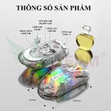  Chuột không dây XUNFOX XYH20 3 chế độ kết nối, thiết kế trong suốt độc lạ kèm nhiều chế độ đèn led RGB -DC4998 