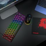  Bàn phím cơ Gaming ZiyoulangT60 62 phím led rainbow , Blue Swich dành cho game thủ mẫu mới 2021-dc4535 