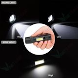  Đèn pin siêu sáng mini bin sạc điện usb bóng led xpe cob có zoom chống nước cầm tay chuyên dụng 