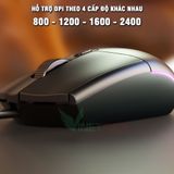  Chuột máy tính, chơi game có dây G3SE thiết kế nhỏ gọn, Led bao quanh đẹp mắt, DPI tùy chỉnh -dc4729 