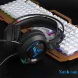  Tai Nghe Chụp Tai Gaming V2000 Có Micro Dành Cho Chơi Game, Âm Thanh Chất Lượng, Đèn Led Rgb Đổi Màu -dc3336 