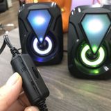  Loa Máy tính Mini 2.0 1053 Loa vi tính mini LED RGB có dây để bàn cao cấp siêu bass cao cấp giá rẻ 