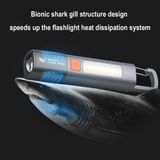  Đèn Pin LED  Siêu Sáng Chống Thấm Nước Kèm Móc Tiện Dụng Ánh Sáng Trắng An Toàn Cho Mắt 