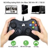  Tay cầm chơi game có dây cho Xbox 360, PC, Laptop Cần điều khiển  có rung FIFA Online 4 fo4  Gamepad Full Skill 