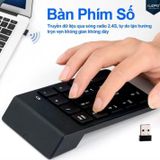 Bàn phím mini, bàn phím số không dây 18 phím cơ bản dùng cho Mac Book Air/Pro, laptop, điện thoại -dc4472 