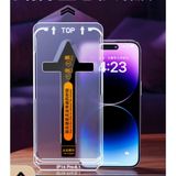  Kính Cường Lực iphone tự hút bụi chống nhìn trộm có kèm khung tự dán ,bảo vệ màng loa thế hệ mới 