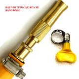  Đầu vòi xịt mini tăng áp lực nước đa năng bằng đồng tưới cây rửa xe kèm đai xiết 
