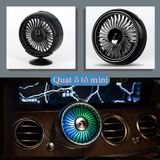  Quạt ÔTô mini để xe - Quạt Gắn Taplo ,Cửa Gió Điều Hòa Xe Hơi kèm đèn led giúp tiết kiệm nhiên liệu 