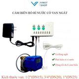  Cảm biến rò rỉ nước có van ngắt DN25, bảo vệ chống tràn bằng âm thanh AC100-240V 