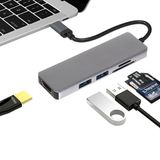  Cáp chuyển đổi từ TypeC sang HDMI  5 IN 1 Adapter USB 3.0 đầu đọc thẻ nhớ Type-c to HDMI hub typec -dc4978 