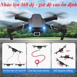  Flycam E88 mini giá rẻ có điều khiển từ xa drone 4k , 2 camera 4K, pin 1800mah ( tặng túi đựng) 