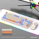  Bộ bàn phím chuột chuyên game XUNFOX K820 94 phím có led 7 màu cực đẹp tích hợp nút chỉnh âm lượng 