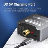  Bộ chuyển đổi âm thanh quang học Choseal kèm dây quang sang AV ra audio tiếng to - dc5155 