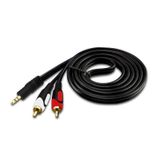  Dây Loa 3.5mm Sang 2 Đầu AV 1,8m -Cáp Audio 3.5 Ra 2 Đầu RCA JQB-122 -DC3365 