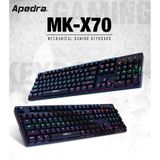  BÀN PHÍM CƠ CHUYÊN GAME APEDRA MK- X70 - LED ĐỔI MÀU USB 104 phím led RGB nhiều chế độ Swith blue -dc3019 