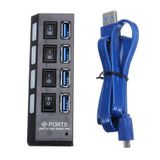  Hub Chia 1 Cổng USB 3.0 Thành 4 Cổng USB 3.0 Có Công Tắc -DC1291 