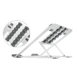  Giá đỡ laptop nhôm tản nhiệt, Giá nâng laptop có 6 nấc điều chỉnh làm bằng hợp kim nhôm cao cấp -dc3938 