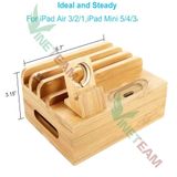  Giá đỡ điện thoại,đồng hồ bằng gỗ 3 /4 ngăn B2 loại to 