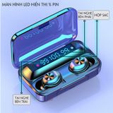  Tai Nghe Bluetooth TWS F9-10|11 Không Dây Pro Max 2024 | nút cảm ứng | Bluetooth 5.0 Hiển thị % pin | Pin 2000Mah 