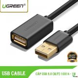  Dây USB Ugreen 10314 - Cáp nối dài 1M chuẩn USB 2.0 chính hãng -dc3877 