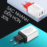  Củ Sạc nhanh 3 cổng USB ,cốc sạc nhanh, củ sạc cho IP, samsung, oppo, huawei ... -dc4008 