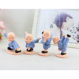  BỘ TƯỢNG 4 CHÚ TIỂU THIẾU LÂM TỰ MÚA VÕ - dc2432 