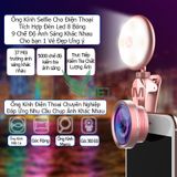  Ống lens RK19S hỗ trợ Selfie Cho điện thoại tích hợp đèn led 8 bóng -dc3082 