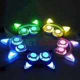  Tai Nghe Mèo Đèn Led Phát Sáng Có Thể Gập Lại Nhấp Nháy Glowing - Dùng Cho Điện Thoại, LapTop, PC -DC4320 