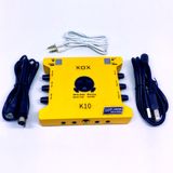  Card sound hát karaoke cắm ngoài XOX K10 hỗ trợ livestream, digo, tictok -dc2316 