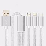  Dây sạc bọc dù 3 đầu đa năng DC1058 -dc1058 