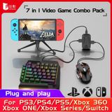  Bộ chuyển đổi bàn phím chuột Mix Master 7 in 1 chơi game LOL, Pubg mobile For PS3/PS4/PS5/Xbox 360Xbox ONE/Xbox /Switch 