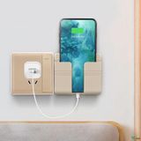  Kệ Dán Tường Để Remote, Đồ Dùng/ Giá Đỡ Sạc Điện Thoại - Có Móc Treo Giữ Dây Điện -dc4496 