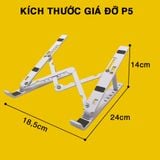  Giá đỡ LAPTOP, MACBOK, IP bằng nhựa ABS có thể điều chỉnh được độ cao, đế tản nhiệt laptop P5 -DC4869 