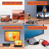  [Hàng xịn] Cáp chuyển đổi HDMI sang VGA kèm dây audio 3.5-Bộ đầu chuyển cổng HDMI ra VGA ,dây máy chiếu -dc404 