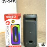  Loa bluetooth karaoke Xách tay Kimiso QS-2415 đèn led RGB bass không dây, tặng kèm mic hát có dây 