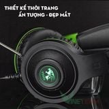  Tai Nghe Máy Tính Chuyên Game VINET V5000 Có Mic, Đèn Led Xanh, Jack 3.5 Dùng Được Cho Điện Thoại -dc3424 
