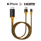  Cáp chuyển đổi kết nối cho Ip, Ipad với Tivi qua cổng HDMI - Lightning to HDTV - Cáp dệt Hàng cao cấp -dc3464 