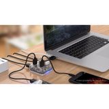  Bộ chia USB 3.0 trong suốt 4 cổng Orico MH4U-U3 -dc2063 