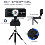  Webcam pc, laptop HXSJ S4 HD 1080P USB3.0 2.0 Camera Có Thể Điều Chỉnh 360° Kèm Mic Cho Cuộc Gọi Video -dc 