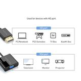  Cáp chuyển đổi HDMI ra VGA PLATA - Bộ đầu chuyển cổng HDMI ra VGA giắc HDMI to VGA, dây máy chiếu - DC5193 