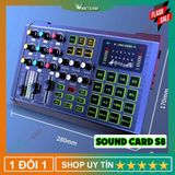  Sound card S8 2024 Có 2 Cổng Mic Và Tích Hợp Cổng Nhạc Cụ✔Hát Karaoke Live tream Thu Âm Thế Hệ Mới✔ K 