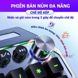  Bàn phím cơ giá rẻ k100 full size chuyên game cho gamer Pubg, Led rainbow 12 chế độ với 4 nút đa phương tiện -dc4389 