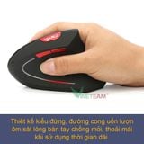  Chuột ko dây kiểu đứng HXSJ T22 Sạc pin wireless USB 2.4GHz chống mỏi tay chuyên dùng cho pc laptop máy tính táo -DC4592 
